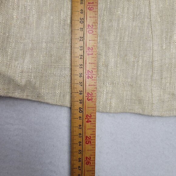 Vintage Harvé Benard Beige Linen Button-Up 6 Long Sleeve Lightweight Deadstock - Picture 7 of 9